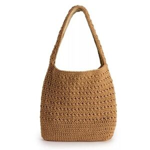 Crochet knit shoulder bag